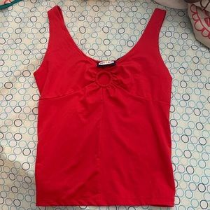 Red crop top